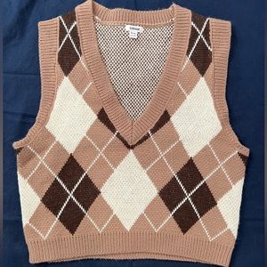 Garage Argyle Knit Sweater
